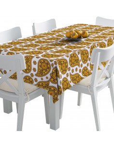 Tischdecke Abwaschbar Tischtuch Gartentischdecke Fleckschutz Wasserabweisend Tafeldecke - Muster im indischen Stil