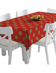 Tischdecke Abwaschbar Tischtuch Gartentischdecke Fleckschutz Wasserabweisend Tafeldecke - Muster im indischen Stil 4
