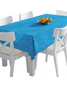 Tischdecke Abwaschbar Tischtuch Gartentischdecke Fleckschutz Wasserabweisend Tafeldecke - Muster im indischen Stil 5