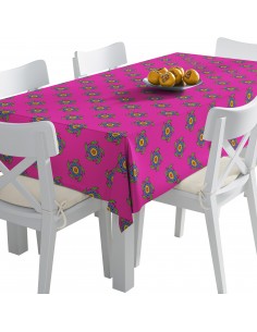 Tischdecke Abwaschbar Tischtuch Gartentischdecke Fleckschutz Wasserabweisend Tafeldecke - Muster im indischen Stil 6