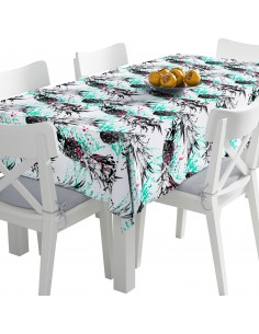 Tischdecke Abwaschbar Tischtuch Gartentischdecke Fleckschutz Wasserabweisend Tafeldecke - Ananas Art.