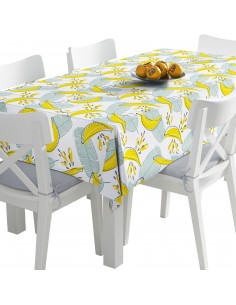 Tischdecke Abwaschbar Tischtuch Gartentischdecke Fleckschutz Wasserabweisend Tafeldecke - Bananen