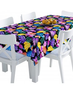 Tischdecke Abwaschbar Tischtuch Gartentischdecke Fleckschutz Wasserabweisend Tafeldecke - Tropische Frucht