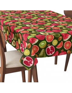 Tischdecke Abwaschbar Tischtuch Gartentischdecke Fleckschutz Wasserabweisend Tafeldecke - Frucht