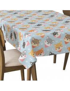 Tischdecke Abwaschbar Tischtuch Gartentischdecke Fleckschutz Wasserabweisend Tafeldecke - Shiba-Inu-Hund