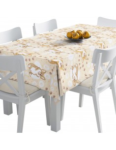 Tischdecke Abwaschbar Tischtuch Gartentischdecke Fleckschutz Wasserabweisend Tafeldecke - Corgi-Hund und Pfoten