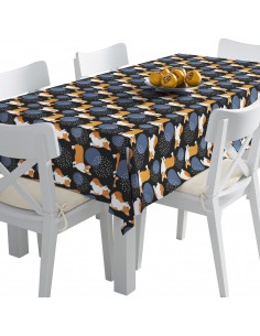 Tischdecke Abwaschbar Tischtuch Gartentischdecke Fleckschutz Wasserabweisend Tafeldecke - Corgi-Hund