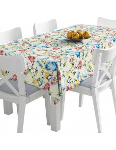 Tischdecke Abwaschbar Tischtuch Gartentischdecke Fleckschutz Wasserabweisend Tafeldecke - aquarell Meise