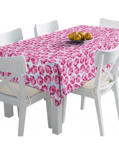 Tischdecke Abwaschbar Tischtuch Gartentischdecke Fleckschutz Wasserabweisend Tafeldecke - Aquarell Rosen 2