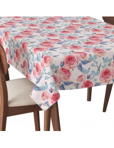 Tischdecke Abwaschbar Tischtuch Gartentischdecke Fleckschutz Wasserabweisend Tafeldecke - Englische Rosen