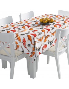 Tischdecke Abwaschbar Tischtuch Gartentischdecke Fleckschutz Wasserabweisend Tafeldecke - Koi-Karpfen 2