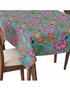 Tischdecke Abwaschbar Tischtuch Gartentischdecke Fleckschutz Wasserabweisend Tafeldecke - Sommerruhe