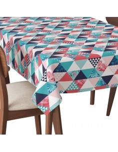 Tischdecke Abwaschbar Tischtuch Gartentischdecke Fleckschutz Wasserabweisend Tafeldecke - geometrisch exotisch
