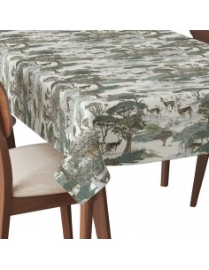 Tischdecke Abwaschbar Tischtuch Gartentischdecke Fleckschutz Wasserabweisend Tafeldecke - Tiere und Winter