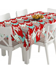 Tischdecke Abwaschbar Tischtuch Gartentischdecke Fleckschutz Wasserabweisend Tafeldecke - Weihnachtsmuster