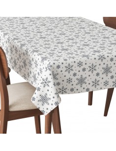 Tischdecke Abwaschbar Tischtuch Gartentischdecke Fleckschutz Wasserabweisend Tafeldecke - Schneeflocken