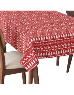 Tischdecke Abwaschbar Tischtuch Gartentischdecke Fleckschutz Wasserabweisend Tafeldecke - festlich Weihnachten