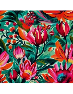 OUTDOOR DEKOSTOFFE OXFORD - Blumen- DX2088