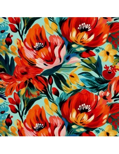 OUTDOOR DEKOSTOFFE OXFORD - Blumen - DX2345