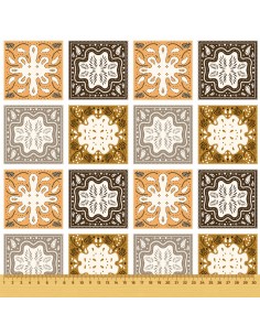 OUTDOOR DEKOSTOFFE OXFORD - Motiv orientalisch kariert I DR040