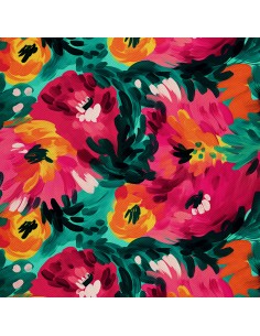 OUTDOOR DEKOSTOFFE OXFORD - Blumen - DX2789