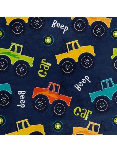 Royal Samt Stoff Polyester Zum Nähen - Motiv Autos