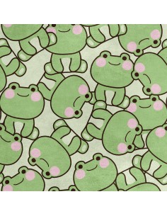 Royal Samt Stoff Polyester Zum Nähen - Motiv sitzender Frosch