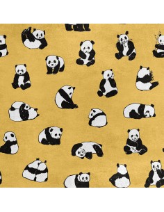 Royal Samt Stoff Polyester Zum Nähen - Motiv Panda 4