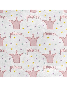 Royal Samt Stoff Polyester Zum Nähen - Motiv Prinzessin, Krone