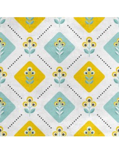 Royal Samt Stoff Polyester Zum Nähen - Motiv abstrakte blumen, skandinavisch