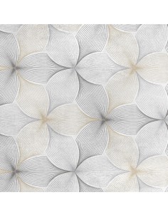 Royal Samt Stoff Polyester Zum Nähen - Motiv geometrische Blume