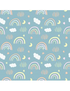 OUTDOOR DEKOSTOFFE OXFORD - Motiv Regenbögen I DR150