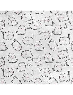Royal Samt Stoff Polyester Zum Nähen - Motiv kawaii Babykatzen