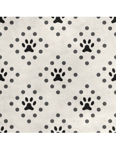 Royal Samt Stoff Polyester Zum Nähen - Motiv Hundepfoten 2