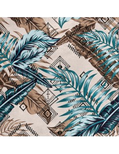 Royal Samt Stoff Polyester Zum Nähen - Motiv Gefieder