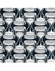 Royal Samt Stoff Polyester Zum Nähen - Motiv Sanduhr