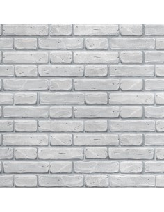 Royal Samt Stoff Polyester Zum Nähen - Motiv Weißer Backstein