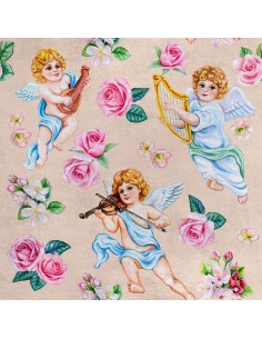 Royal Samt Stoff Polyester Zum Nähen - Motiv Engel