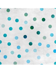 Royal Samt Stoff Polyester Zum Nähen - Motiv blaue Punkte
