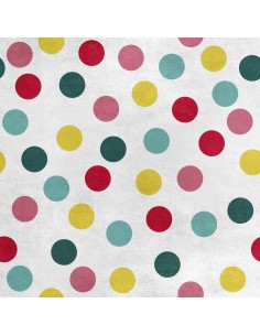 Royal Samt Stoff Polyester Zum Nähen - Motiv Bunte Punkte 4