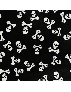 Royal Samt Stoff Polyester Zum Nähen - Motiv Pirate Symbol