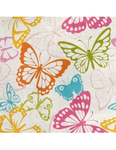 Royal Samt Stoff Polyester Zum Nähen - Motiv bunte Schmetterlinge