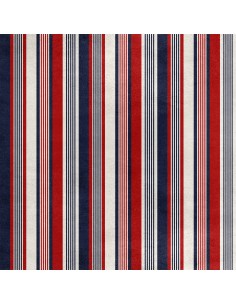 Royal Samt Stoff Polyester Zum Nähen - Motiv rote und blaue Streifen