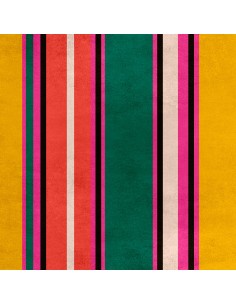 Royal Samt Stoff Polyester Zum Nähen - Motiv Bunte Streifen 2