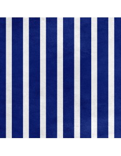 Royal Samt Stoff Polyester Zum Nähen - Motiv Weiße und blaue Streifen