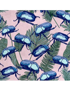 Royal Samt Stoff Polyester Zum Nähen - Motiv Käfer