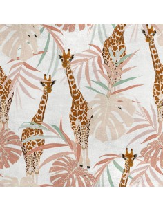 Royal Samt Stoff Polyester Zum Nähen - Motiv Giraffe