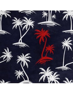 Royal Samt Stoff Polyester Zum Nähen - Motiv Palmen