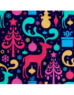Royal Samt Stoff Polyester Zum Nähen - Motiv Weihnachtsdekorationen
