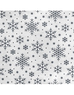Royal Samt Stoff Polyester Zum Nähen - Motiv Schneeflocken